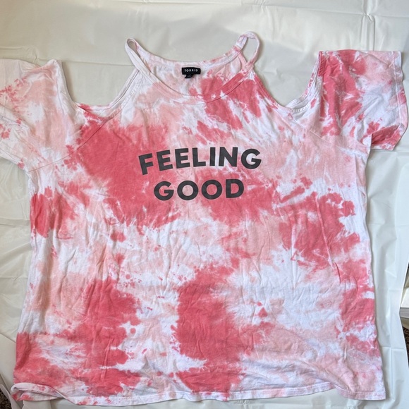 Torrid Cold Shoulder T-shirt “feeling good” size 3 - Picture 2 of 5